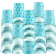 600Pcs 3oz Disposable Paper Bathroom Cups, Small Mouthwash Cups for Coffee Dr...