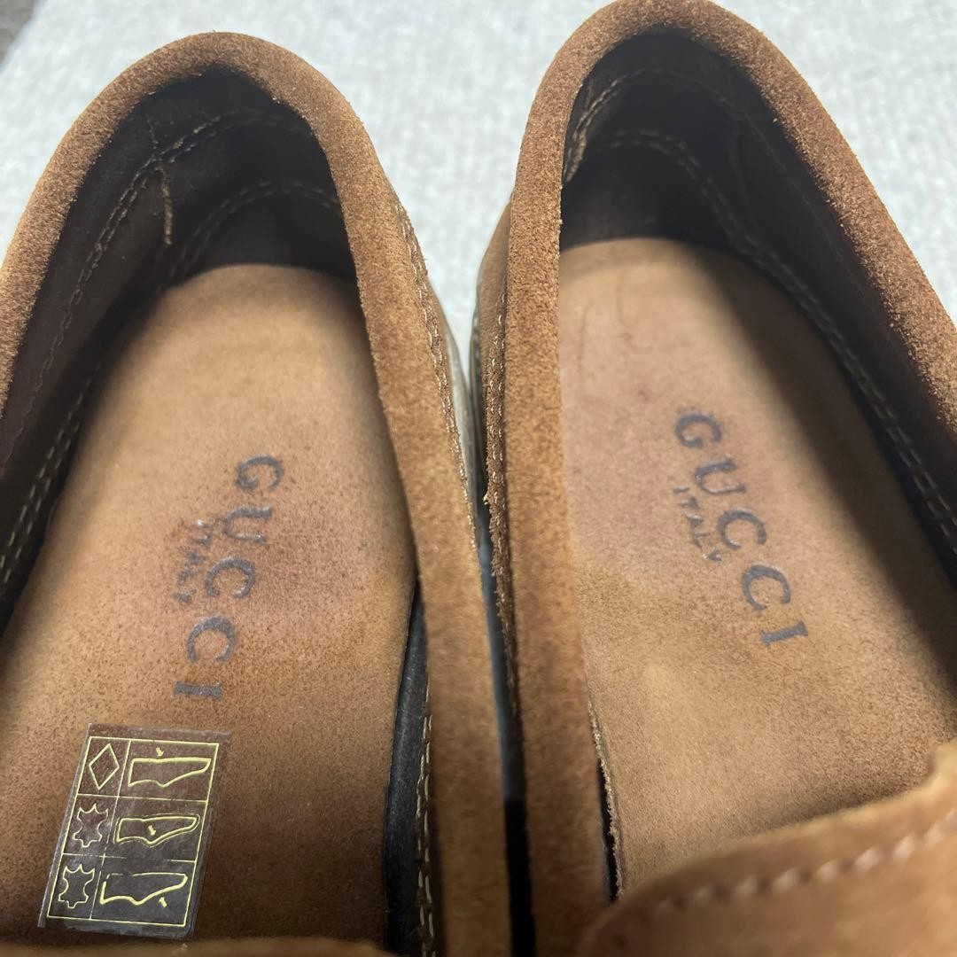 GUCCI Women's Loafers Horsebit Suede Brown EU36.5/US6.5 120227c thumbnail 13
