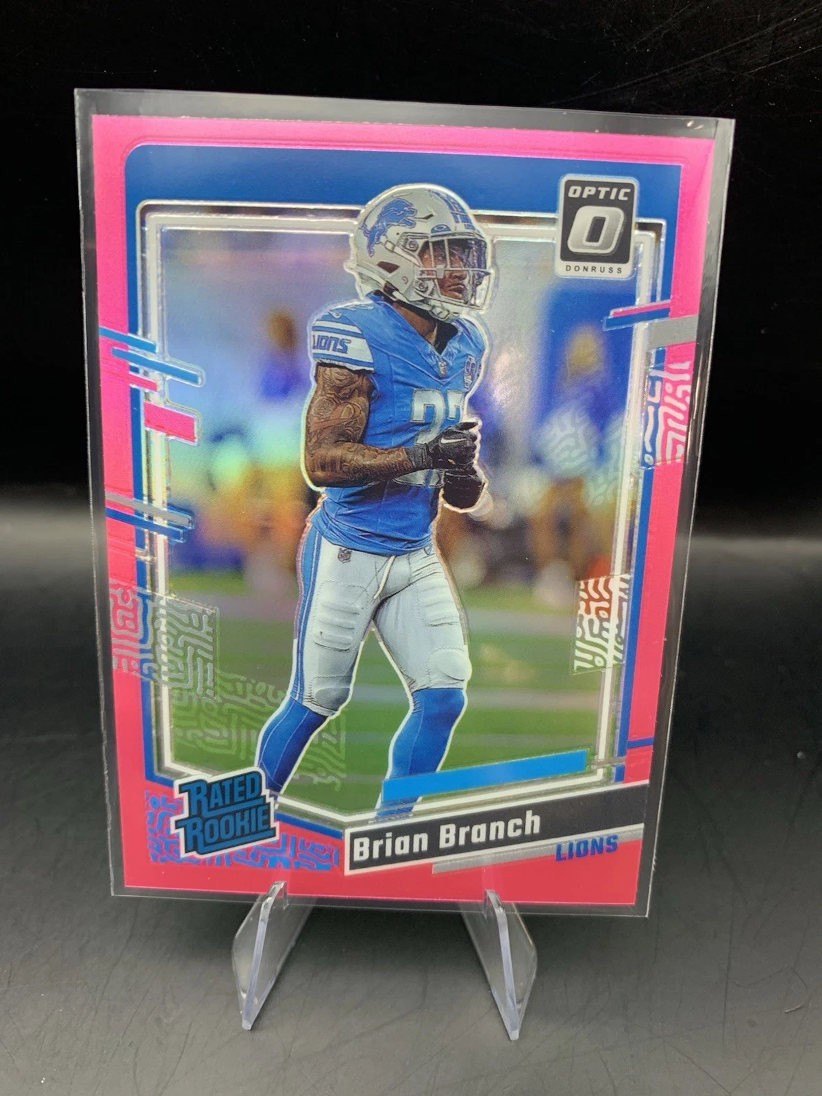 Brian Branch Pink Rated Rookie Optic 2023 #233 Detroit Lions