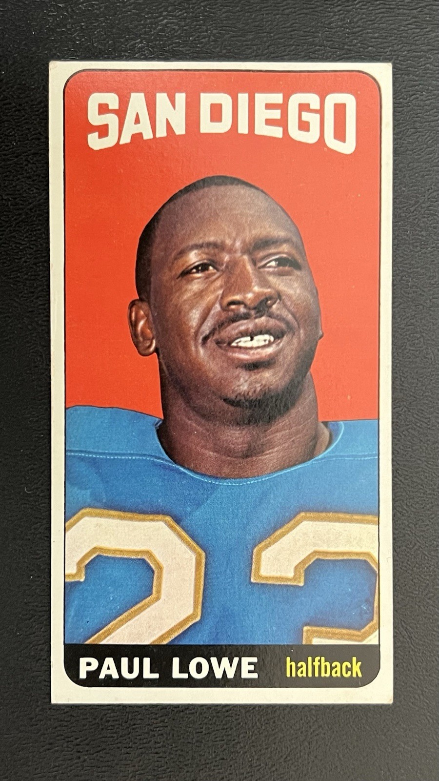 1965 Topps Vintage Football card #166, PAUL LOWE, San Diego Chargers, SP