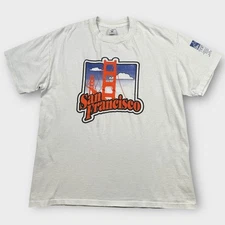 VTG San Francisco Shirt L White Single Stitch Delta NSBA Conference 1995 Tee 90s