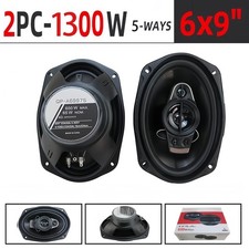 6" X 9" Coaxial 5-way Car Audio Door Speakers Pair 650w Auto Audio Stereo System