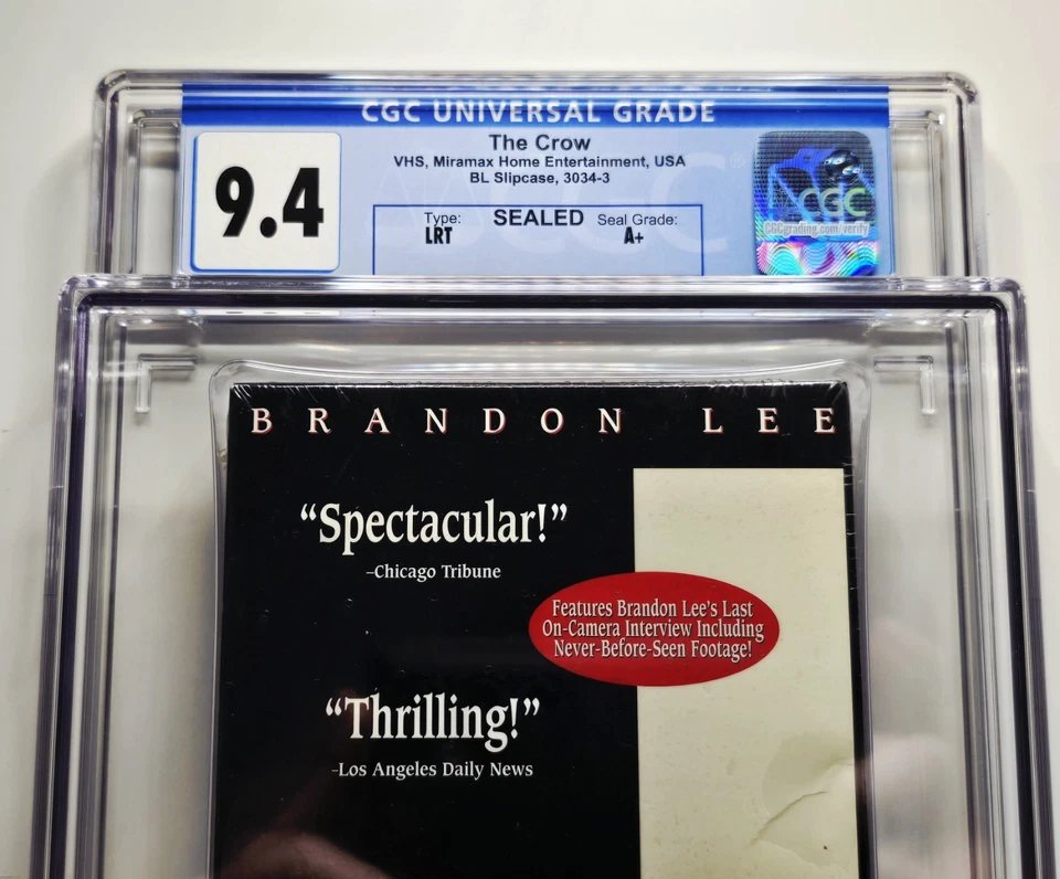 The Crow (VHS, 1994) New Sealed Graded CGC 9.4 A+ - Image 2 of 3