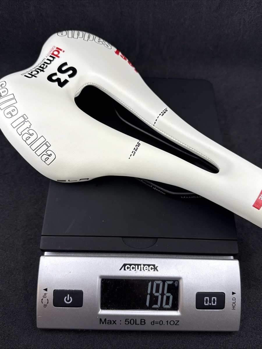 Selle Italia SLR Flow Manganese Rail White Saddle 275mm x 135mm