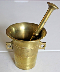 Vintage Brass Mortar and Pestle