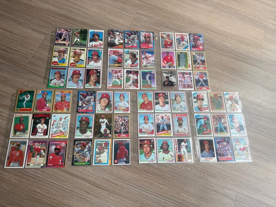 Lote de tarjetas de béisbol de los Cardenales de San Luis - Ozzie Smith, Brock, Gibson, McGee Foto 4 de 4