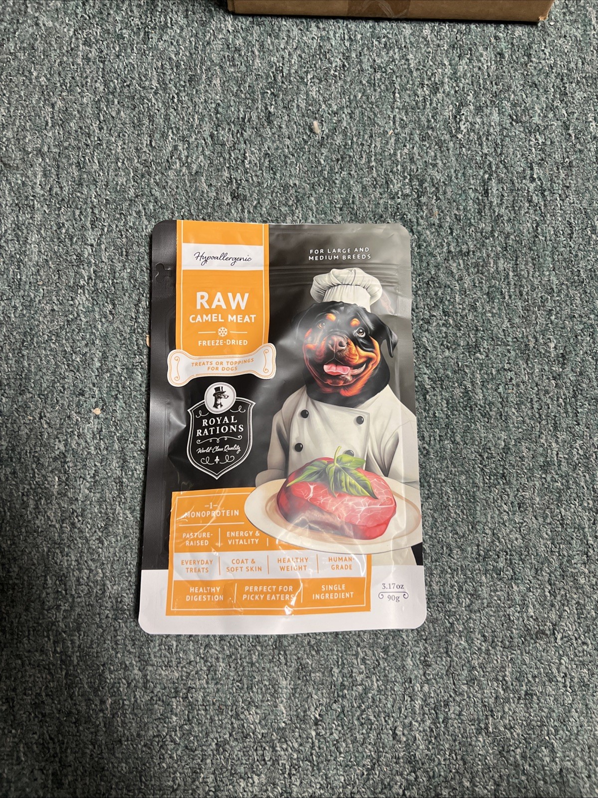Freeze Dried Raw Dog Food, 100% Camel Meat, Allergy Relief, 