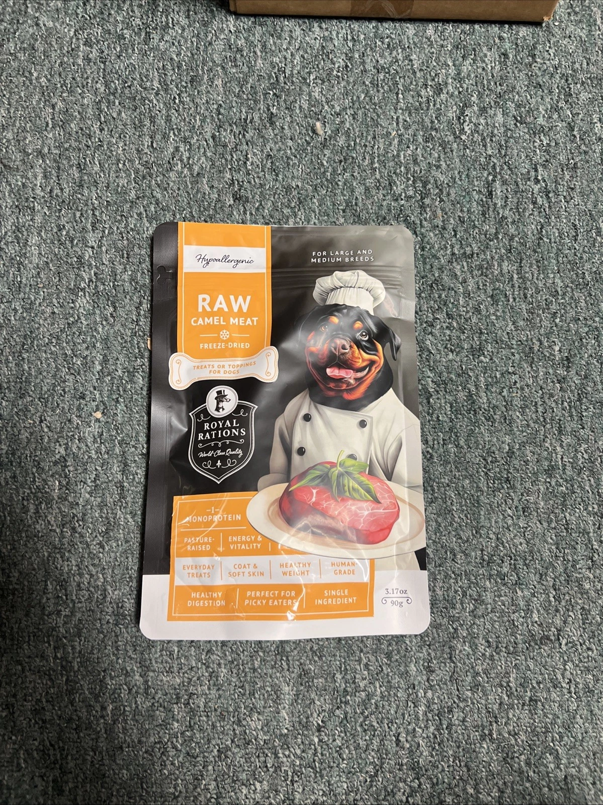 Freeze Dried Raw Dog Food, 100% Camel Meat, Allergy Relief, Monoprotein, Trai...