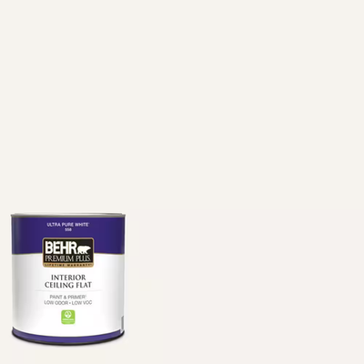 #ad 1 Qt. Ultra Pure White Ceiling Flat Interior Paint $17.79
