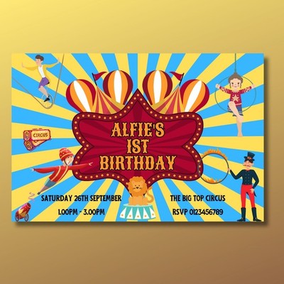 Zirkus Big Top Geburtstag Party Einladungen Einladungen inklusive Umschläge x12