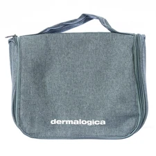 Dermalogica Grey Cosmetic Makeup Travel Bag with Hanging Loop - 9.5" x 7" x 4"