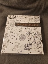 New Recipe Binder with Plastic Sleeves, Full Page Blank Cards and Dividers DIY