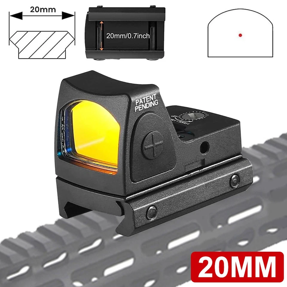 Adjustable Scope Sight Holographic Sight Visier Reflex für 20mm Metall - Bild 4 von 4
