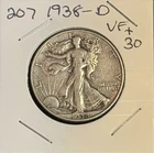 1938-D VF Walking Liberty Half Dollar