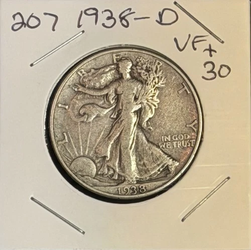 1938-D VF Walking Liberty Half Dollar