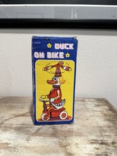 Duck on Bike Tin Toys Wind-up Tin Toy