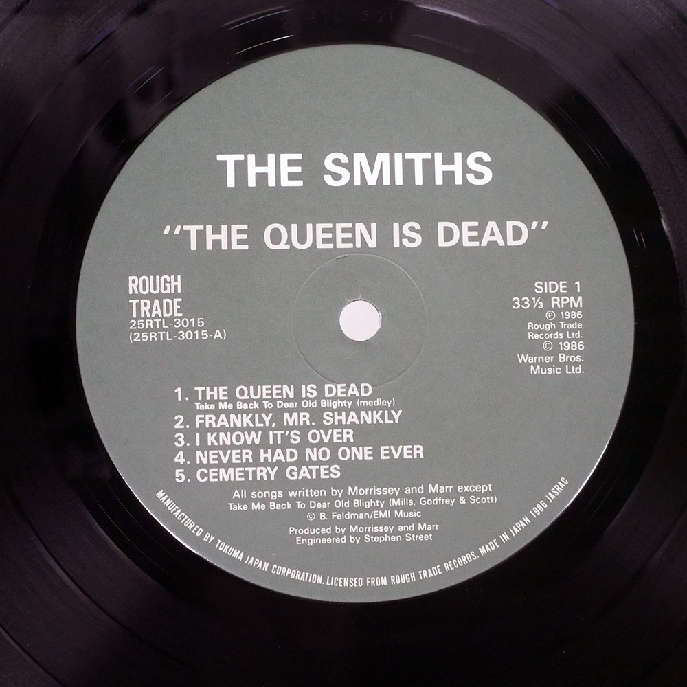SMITHS QUEEN IS DEAD ROUGH TRADE 25RTL3015 Japan INSERT