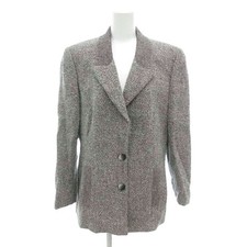   TOPS  VALENTINO Jacket Wool  Alpaca Size 46 Gray Woven Pattern Notched