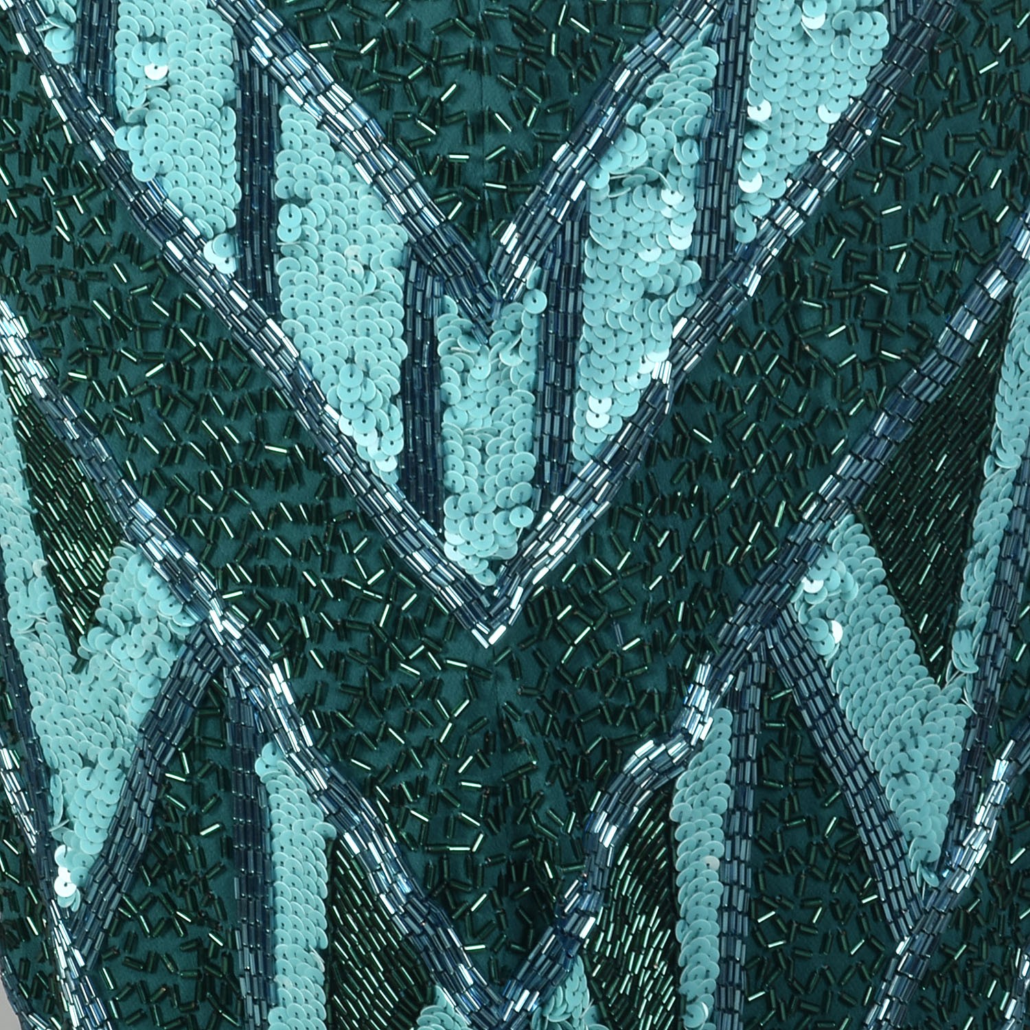 1980s Large Bob Mackie Beaded Gown Caged Back Hi Low Beaded Fringe Hem VTG 80s image 5
