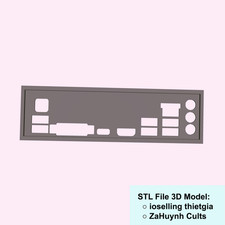 Asus X470 TUF Plus Gaming IO Backplate, 3D Printed Shield