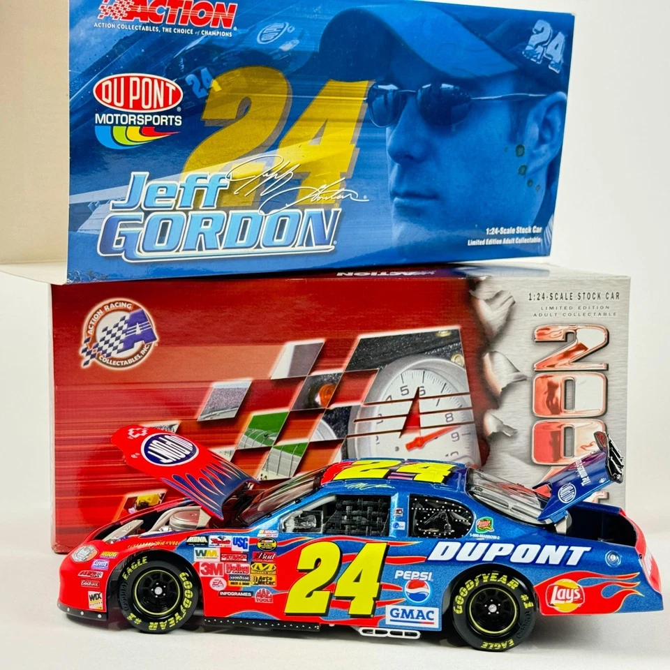 Jeff Gordon #24 DuPont Monte Carlo 1:24 Acción 2004 NASCAR Diecast Coleccionable Foto 3 de 4