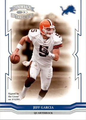 2005 Throwback Threads Gold Holofoil #33 Jeff Garcia /99 - FB