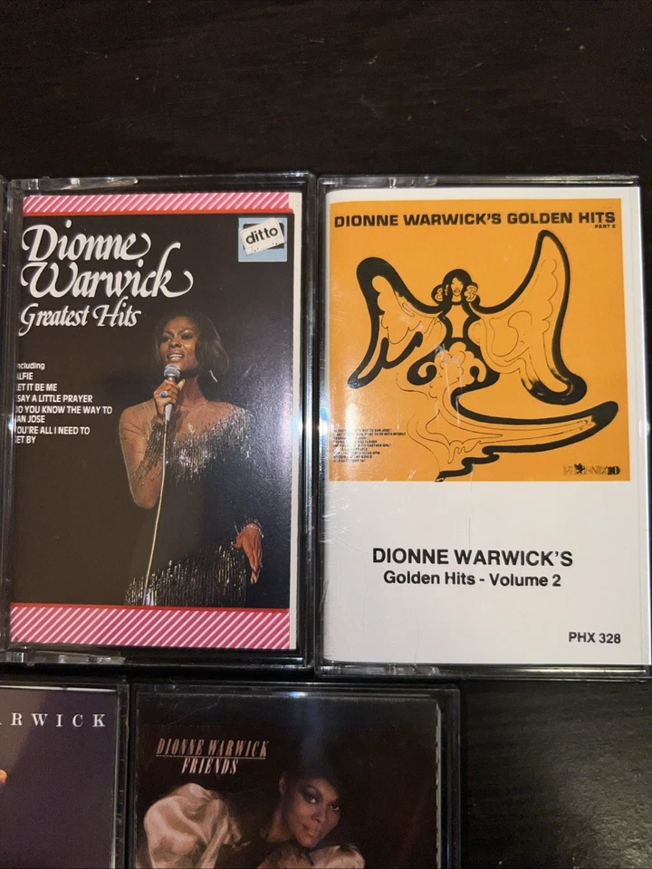 Lot of 5 Dionne Warwick R&B pop soul cassette tapes Cassettes tape female vocals Foto 4 de 4