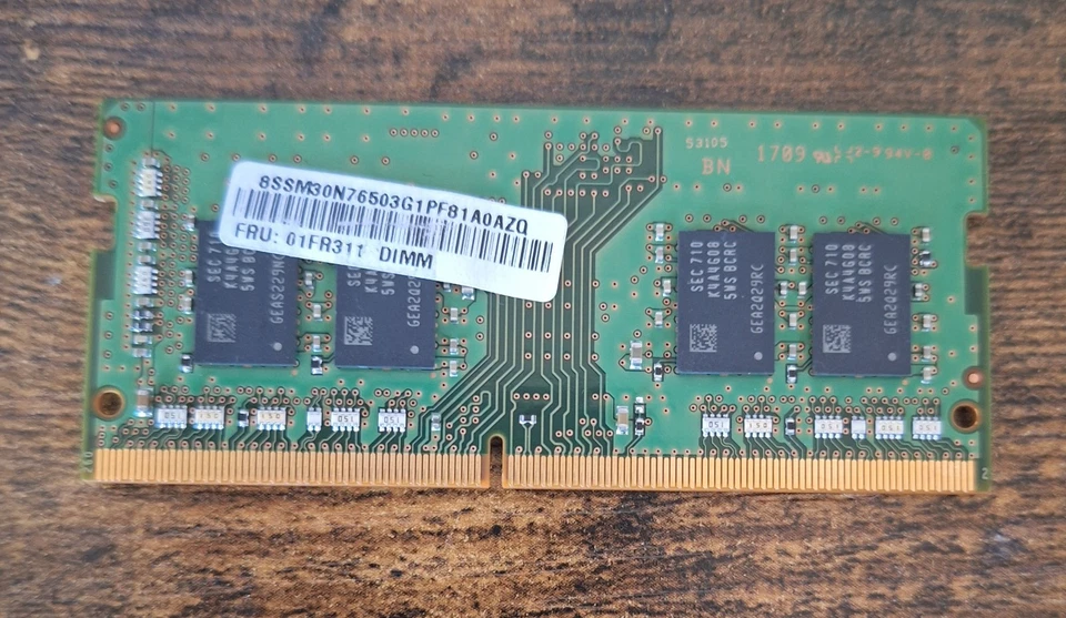 Samsung 4GB DDR4 1Rx8 PC4-2400T SO-DIMM RAM M471A5143SB1-CRC - Image 2 of 2