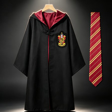 Harry Potter Hogwarts Gryffindor Hooded Wizard Robe Set Size M Free Gryffindor