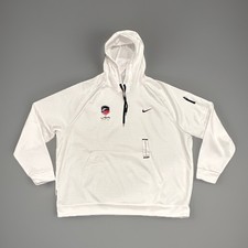 Nike Men  s Team USA Fencing Therma Fit Hoodie, White, 3XL, NEW