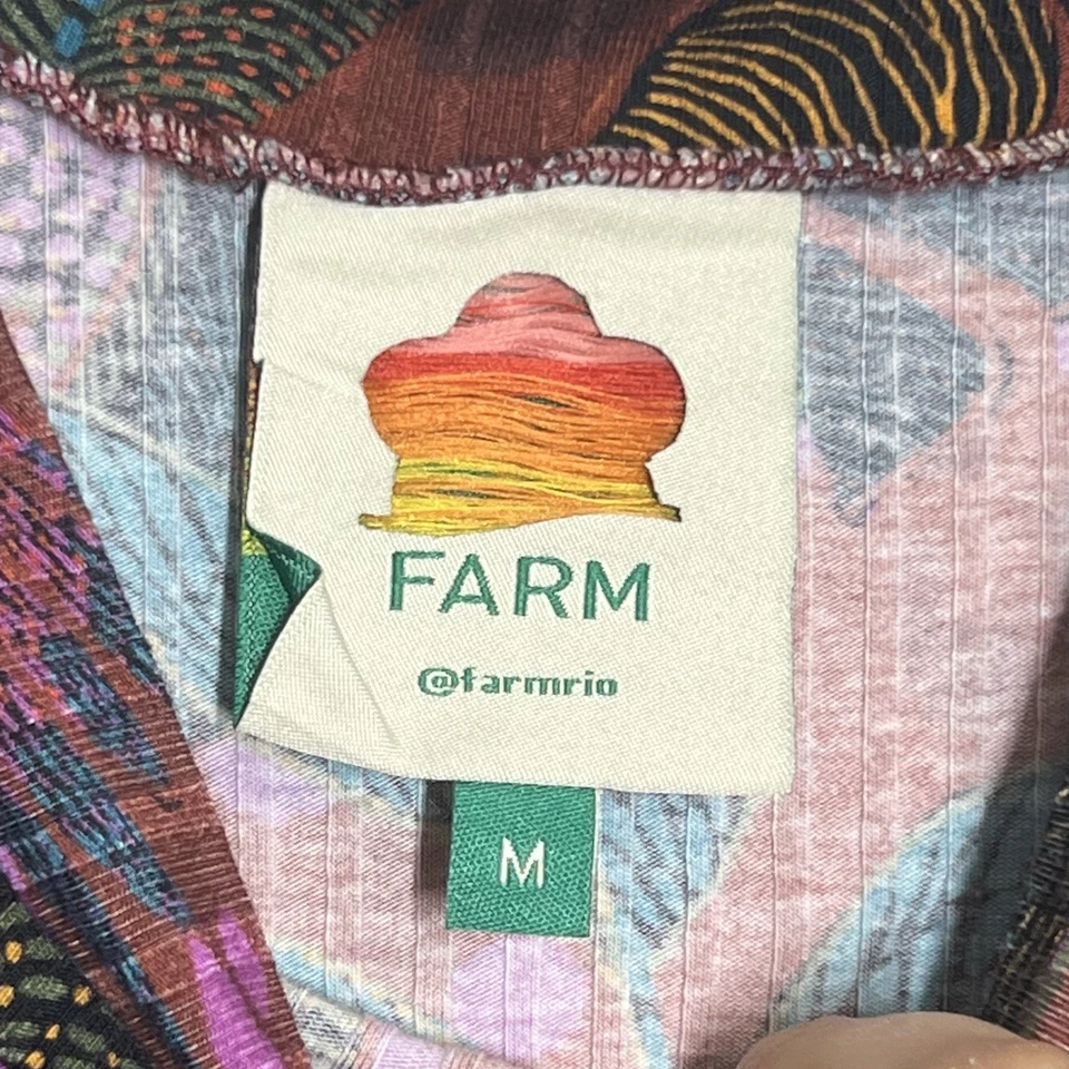 Body Farm Rio Bosque Punteado Borgoña Estampado Mujer Talla Mediana Manga Larga  Foto 3 de 4