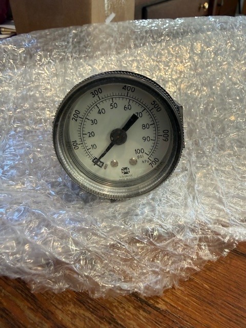 USG "U.S. Gauge" Pressure Gauge 0-100 psi, Size 2"