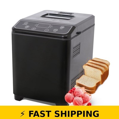 KBS 2LB Bread Maker with Ice Cream Program - Fully Automatic, Black