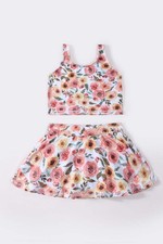 Floral print girl 2pc swimsuit