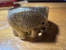 Elephant Bracelet Gold Metallic Cuff Hinge