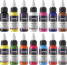 14PCS Tattoo Ink Color Set, Solong 1Oz (30Ml) Pigment Kit Color Tattoo Ink TI302