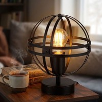 Tischleuchte Schreibtischlampe Schlafzimmerleuchte Leselampe Schwarz H 24,5 Cm