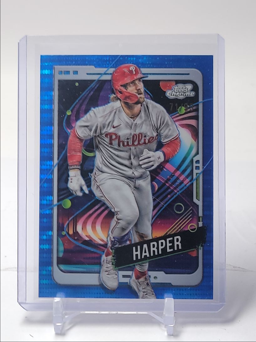 BRYCE HARPER 2024 TOPPS CHROME COSMIC BLUE MOON REFRACTOR /99 Q1739