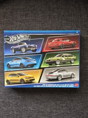 2025 Hot Wheels Silver Series European 6 Pack Merc BENZ 190, Porsche 911, Audi
