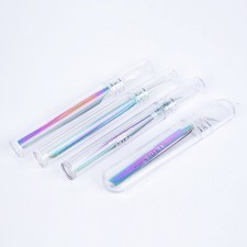 Stainless Steel Golden Feather Tweezers Precision Eyelash Lash Extension Clip
