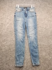 Judy Blue Womens Mid-Rise Skinny Fit Jeans Medium Wash Blue Denim Size 9/29