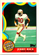 1989 Topps - 1000 yd. Club Jerry Rice #5 NO CREASES [00447]
