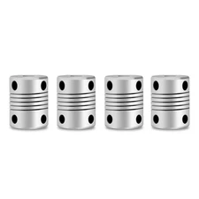  UEETEK 4pcs Flexible Shaft Couplings 5mm to 8mm Stepper Motor Coupler Aluminum