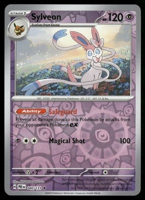Sylveon 040/131 SV: Prismatic Evolutions Reverse Holo Pokemon TCG