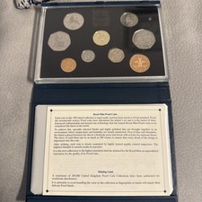 1992  Royal Mint UK PROOF 9 Coin Set Collection RARE EEC DUAL DATE 50p