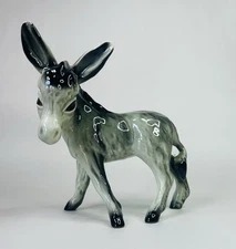 Vintage Mid Century 1960’s Porcelain Coopercraft Grey Donkey Figurine