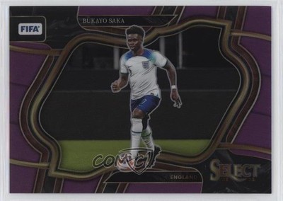 2022-23 Panini Select FIFA Field Level Purple Prizm 10/75 Bukayo Saka #210 04ae