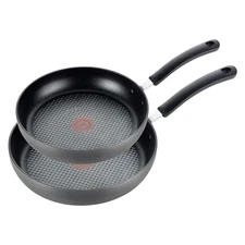T-fal Ultimate Hard Anodized Nonstick Fry Pan Set 2 Piece, 8, 10 Inch, Oven B...