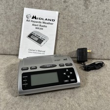 Midland Noaa Weather Radio Model WR-300 Public Alerts Grey Tested Working