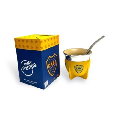 Mate Pampa Boca Juniors. Tradicional.  Futbol Argentino. Licencia Oficial. CABJ